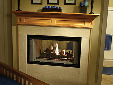 Multi-sided Wood Fireplace