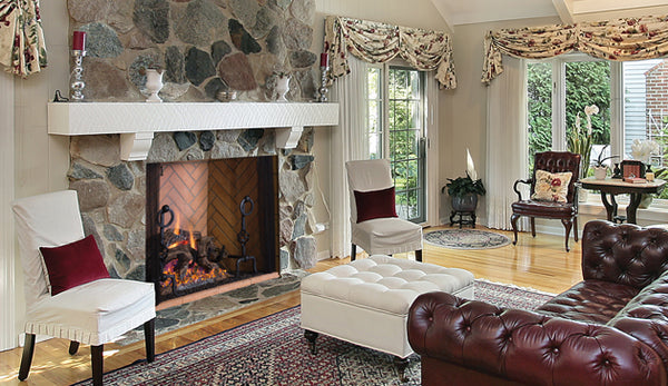 Rapture B-Vent Fireplace - Traditional - Front Open